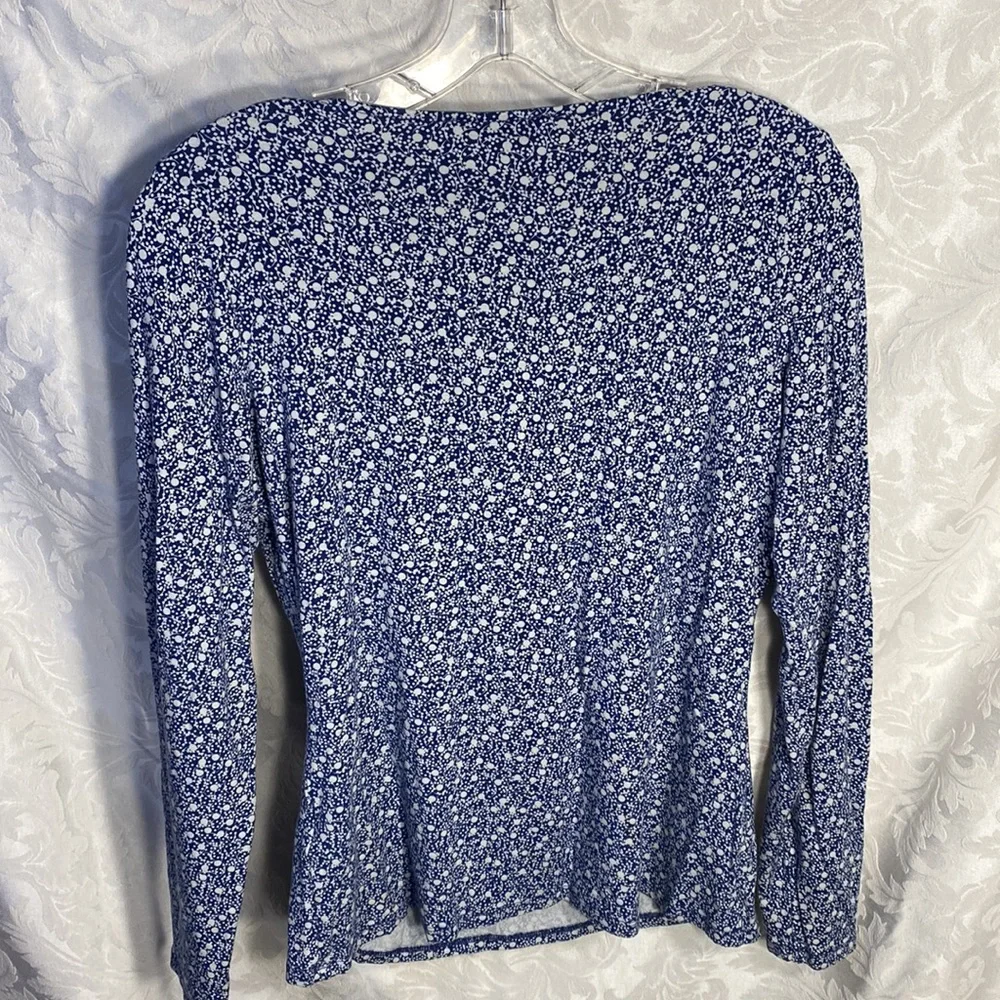 Boden Blue and white floral shirt 10 - Picture 3 of 7